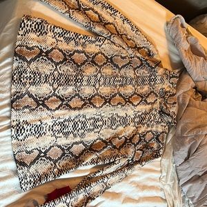 Long sleeve mock neck Snake skin shirt